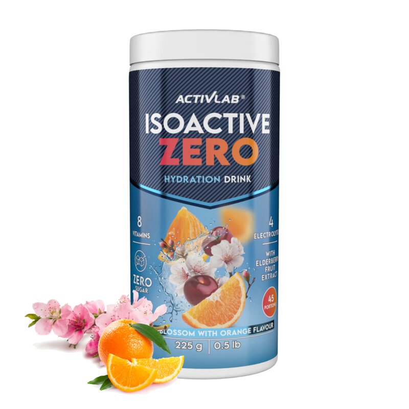 Izotonik ACTIVLAB Isoactive Zero Kwiat wiśni z pomarańczą (225 g)
