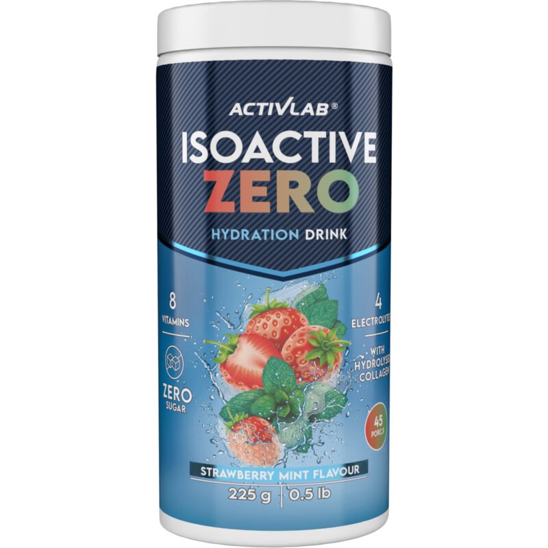 Izotonik ACTIVLAB Isoactive Zero Truskawkowo-miętowy (225 g)