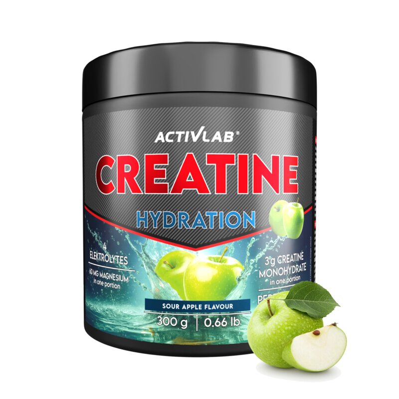 Monohydrat kreatyny ACTIVLAB Creatine Hydration Kwaśne jabłko (300 g)