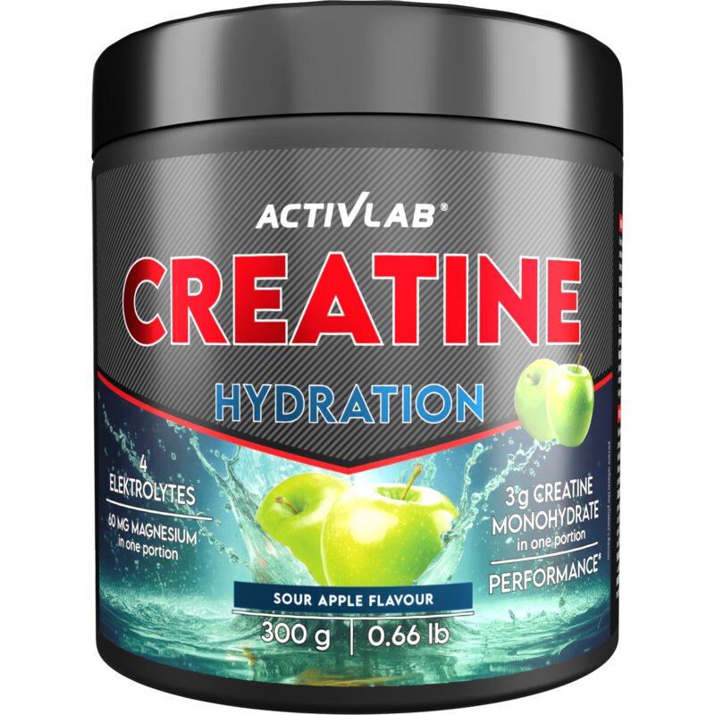 Monohydrat kreatyny ACTIVLAB Creatine Hydration Kwaśne jabłko (300 g)