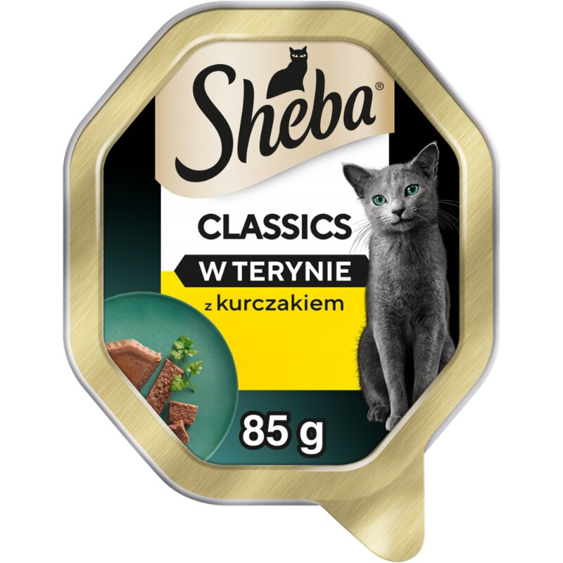 Sheba Classics mokra karma dla kota z kurczakiem w terynie tacka 85 g