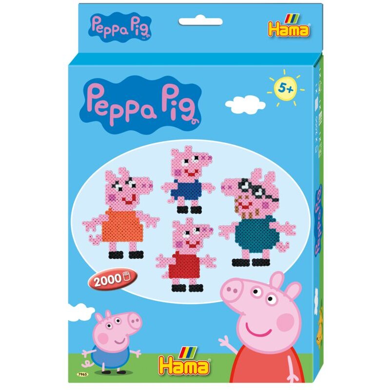 Zestaw kreatywny HAMA Midi 2000 koralików Zawieszane pudełko 015-7965 Peppa Pig