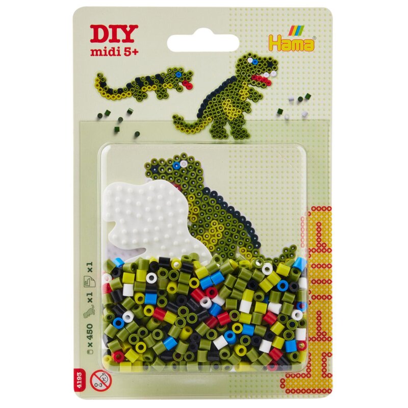Zestaw kreatywny HAMA Midi Koraliki w blistrze Dinozaury 015-4193