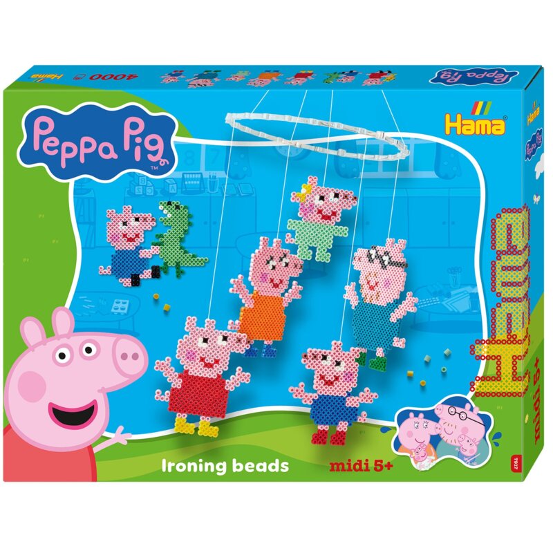 Zestaw kreatywny HAMA Midi 4000 koralików Zestaw prezentowy 015-7917 Świnka Peppa