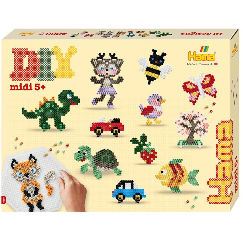 Zestaw kreatywny HAMA Midi 4000 koralików Zestaw prezentowy 015-3165 Fun Pack