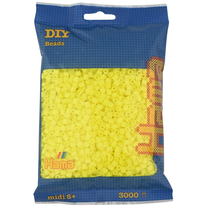 Zestaw kreatywny HAMA Midi 3000 koralików w torebce 015-201-43 Jasnożółty