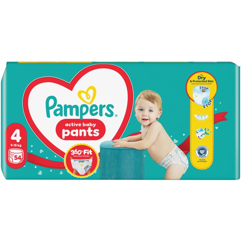 Pieluchomajtki PAMPERS Active Baby 4 (54 szt.)