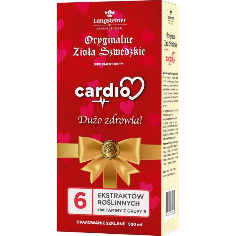 Suplement na serce LANGSTEINER Oryginalne Zioła Szwedzkie Cardio (500 ml)