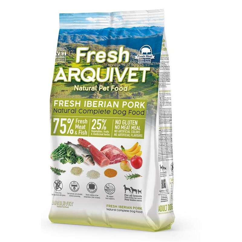 Karma dla psa ARQUIVET Fresh Półwilgotna Wieprzowina i ryba oceaniczna 10 kg