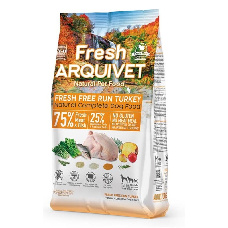 Karma dla psa ARQUIVET Fresh Półwilgotna Indyk i ryba oceaniczna 2.5 kg