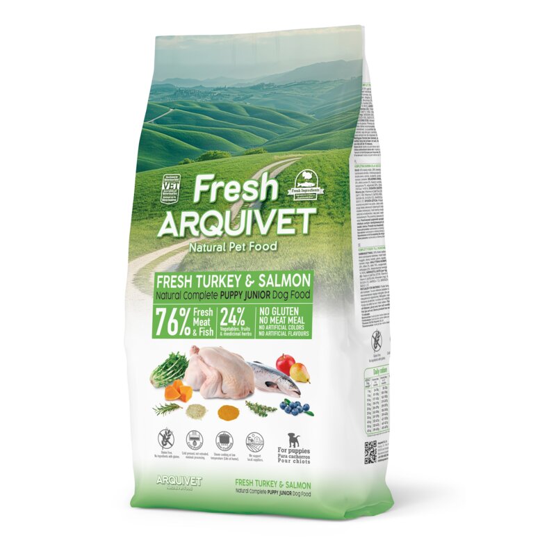 ARQUIVET Fresh Puppy Indyk i Łosoś - półwilgotna karma dla psa - 10kg