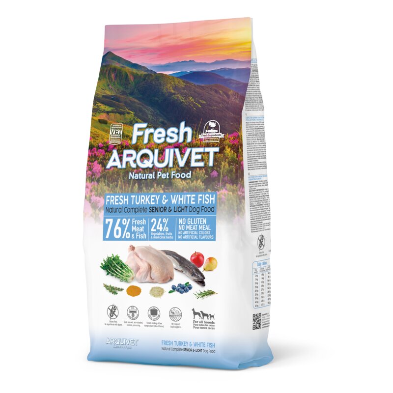 Karma dla psa ARQUIVET Fresh Półwilgotna Indyk i biała ryba 10 kg