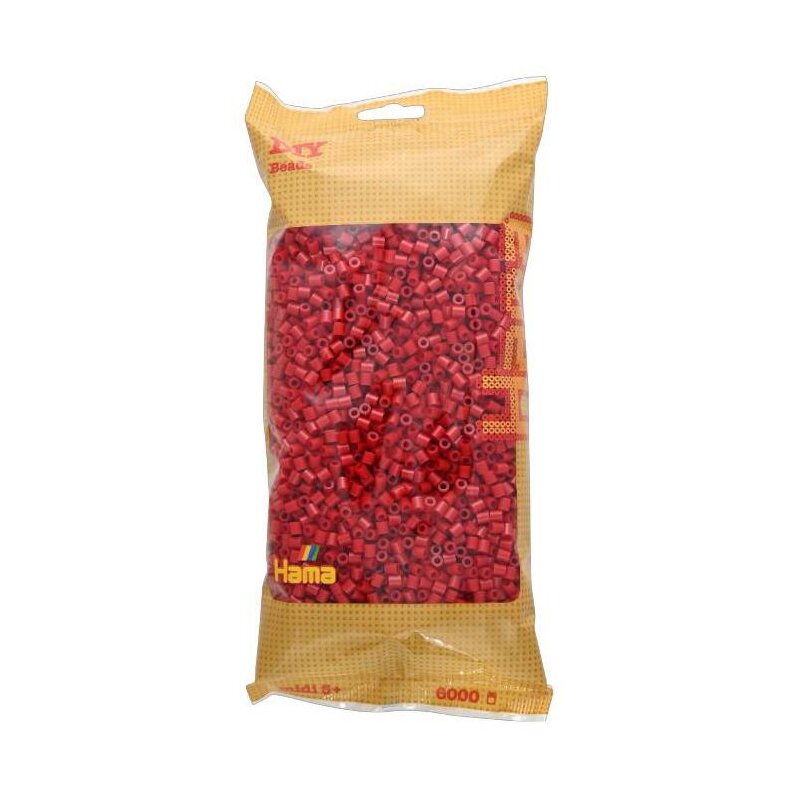 Zestaw kreatywny HAMA Midi 6000 koralików w torebce 015-205-22 Ciemnoczerwony