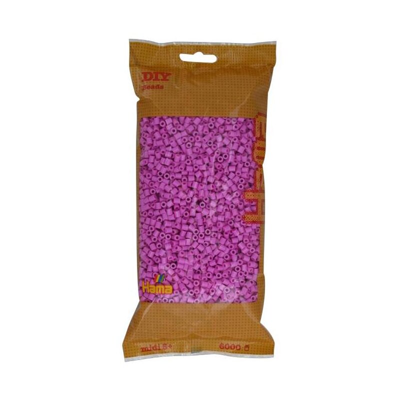 Zestaw kreatywny HAMA Midi 6000 koralików w torebce 015-205-48 Ciemnoróżowy