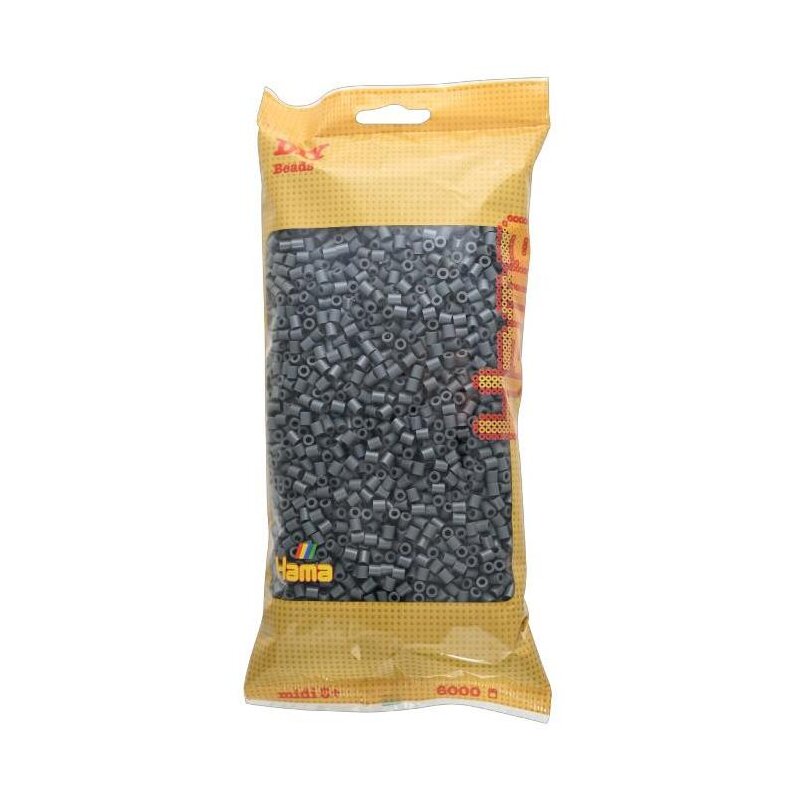 Zestaw kreatywny HAMA Midi 6000 koralików w torebce 015-205-71 Ciemnoszary