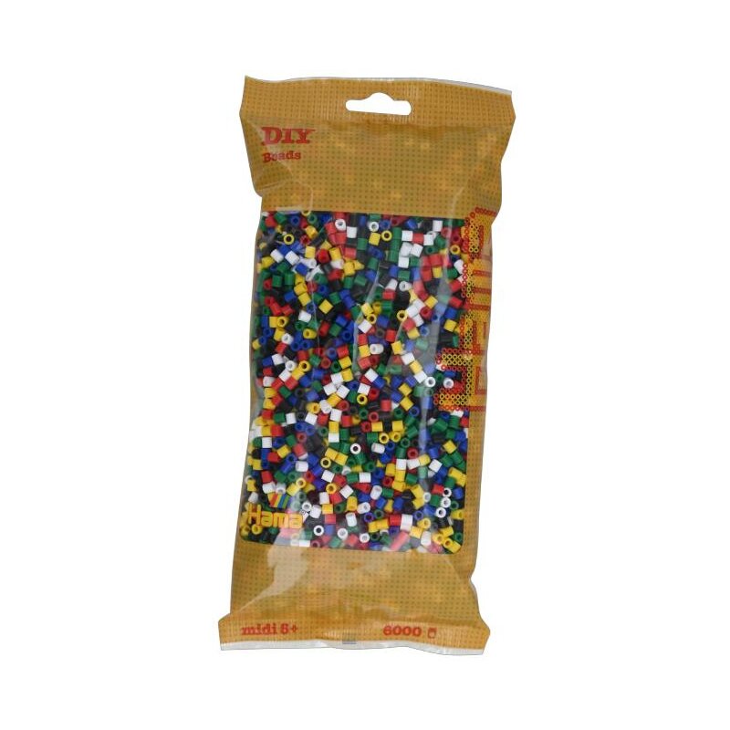 Zestaw kreatywny HAMA Midi 6000 koralików w torebce 015-205-66 Mix Kolorowy