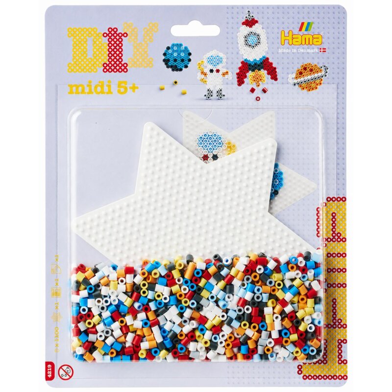 Zestaw kreatywny HAMA Midi Koraliki i podstawka w blistrze Gwiazda 015-4219