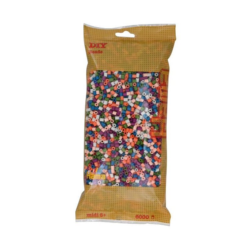 Zestaw kreatywny HAMA Midi 6000 koralików w torebce 015-205-58 Mix Kolorowy