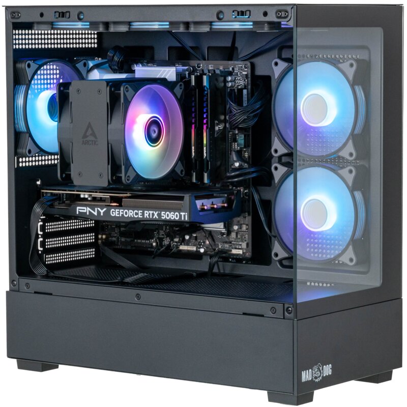 Komputer MAD DOG MD-I04WR16WP i5-14400F 16GB RAM 1TB SSD GeForce RTX5060Ti DLSS 4.5 Wi-Fi Windows 11 Professional