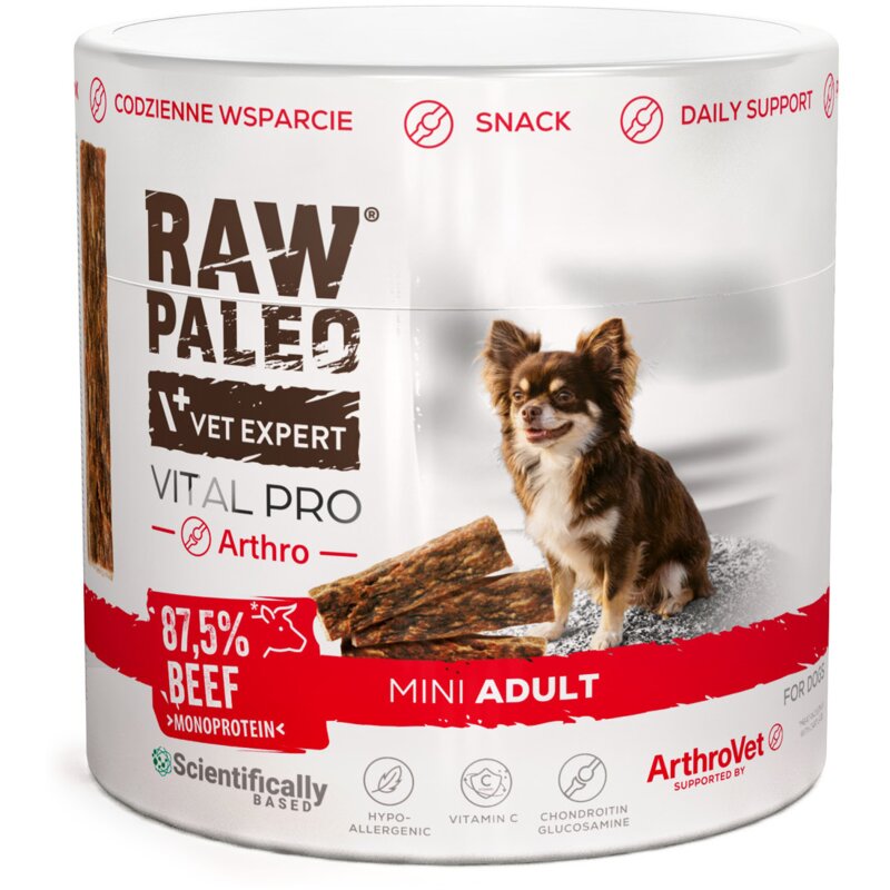 VETEXPERT Raw Paleo Vital Pro Arthro Beef Mini Mono - przysmak dla psa - 100g