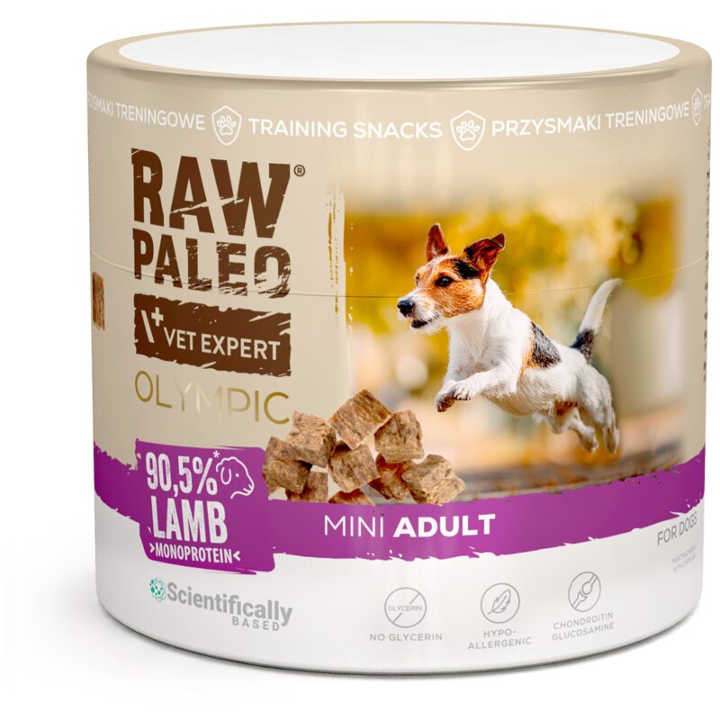 VETEXPERT Raw Paleo Olympic Lamb Mini Mono - przysmak dla psa - 90g