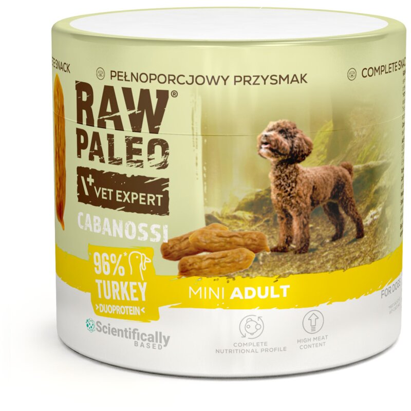 VETEXPERT Raw Paleo Cabanossi Turkey Mini - przysmak dla psa - 100g