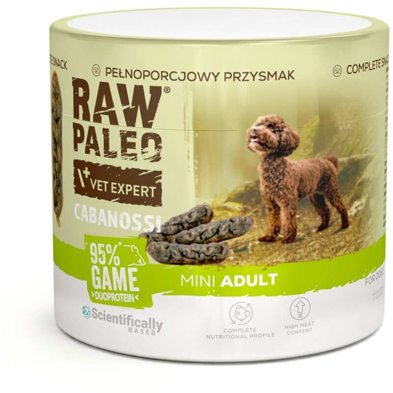 VETEXPERT Raw Paleo Cabanossi Game Mini - przysmak dla psa - 100g