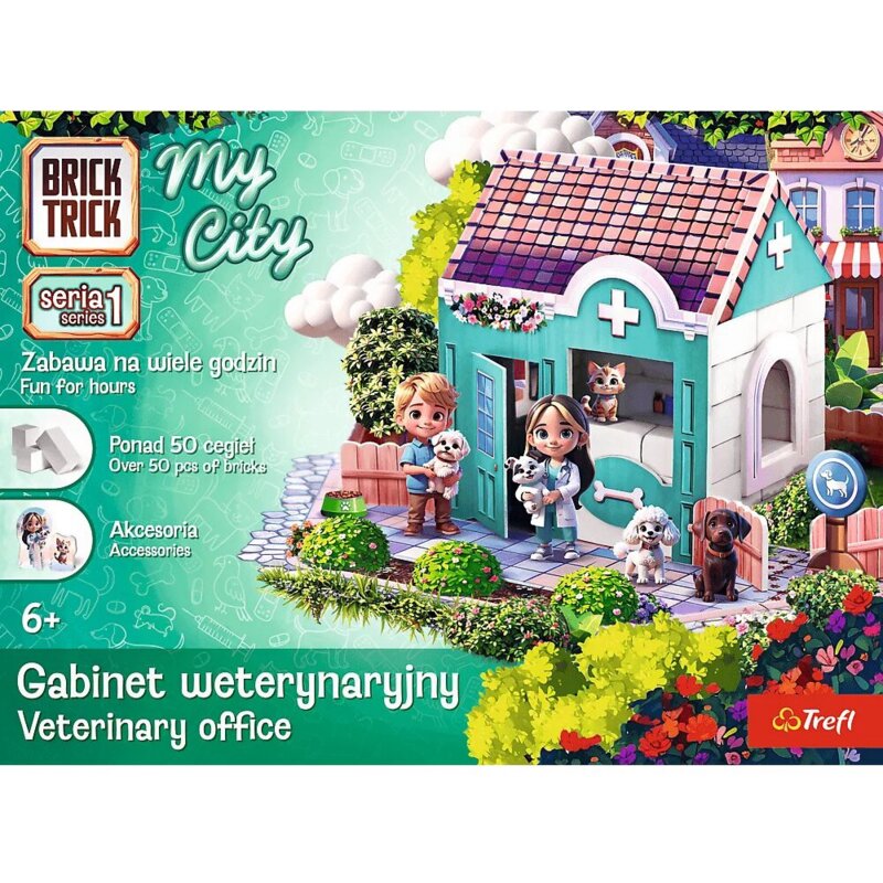 Klocki ceramiczne TREFL Brick Trick My City Gabinet weterynaryjny 62697