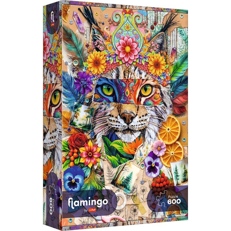 Puzzle TREFL Flamingo Kolaż inspiracji 12202 (600 elementów)