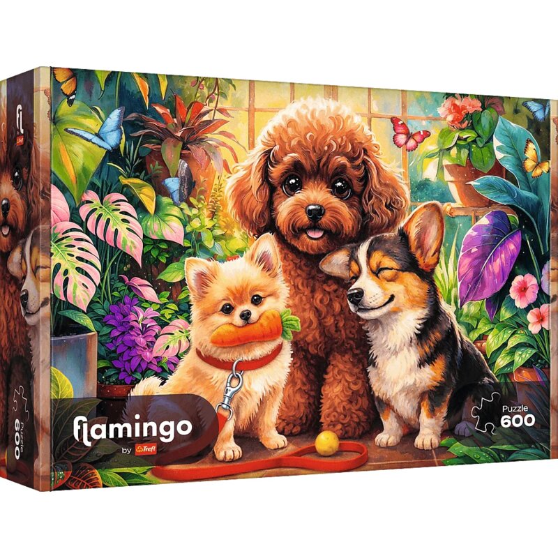 Puzzle TREFL Flamingo Psy w oranżerii 12205 (600 elementów)