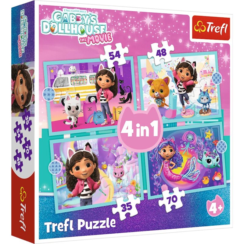 Puzzle TREFL Koci Domek Gabi Wielka przygoda Gabby 4w1 34670 (207 elementów)