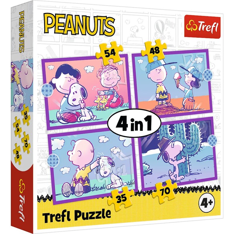 Puzzle TREFL Peanuts Ze Snoopym jest wesoło 4w1 34691 (207 elementów)