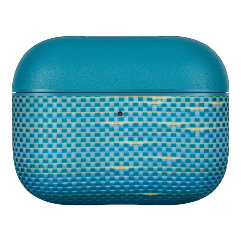 Etui na słuchawki PITAKA Aramid Fiber do Apple AirPods Pro 3 Przejrzysty Niebieski