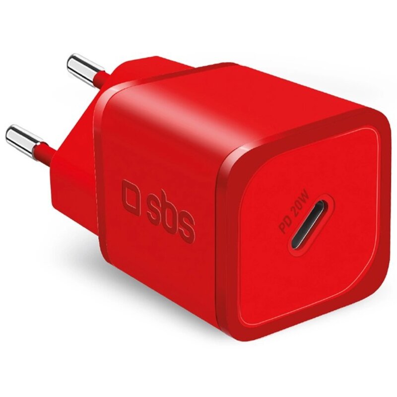 Ładowarka sieciowa SBS GAN PD20W 1XUSB-C  Czerwony Ładowarka do telefonu