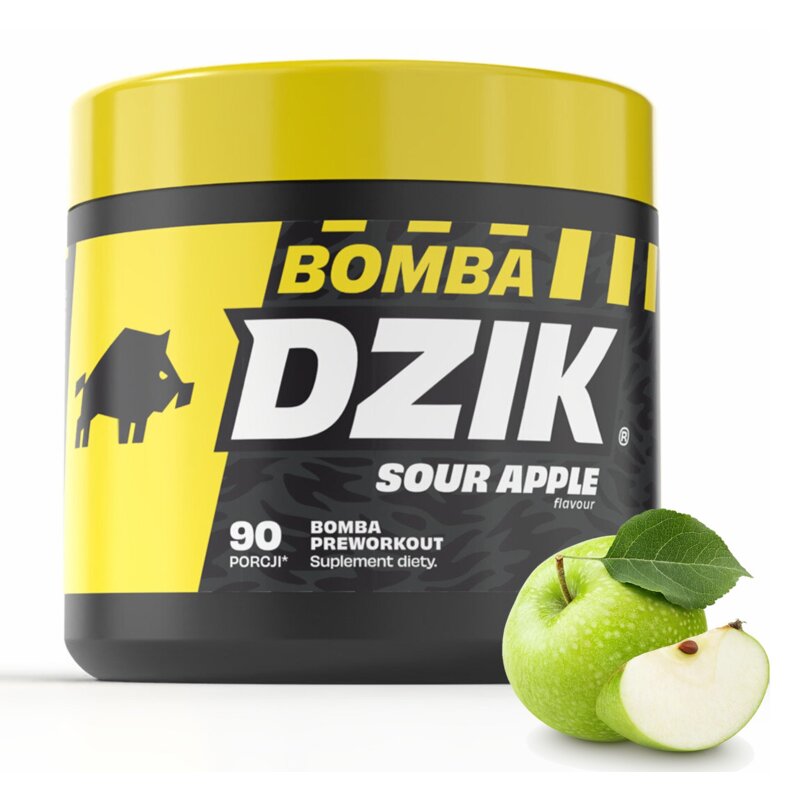 Przedtreningówka DZIK Bomba Kwaśne jabłko (300 g)
