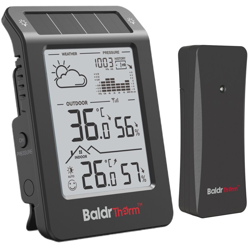 Stacja pogody RAINPOINT B0596WT2H2P-V1 Czarny