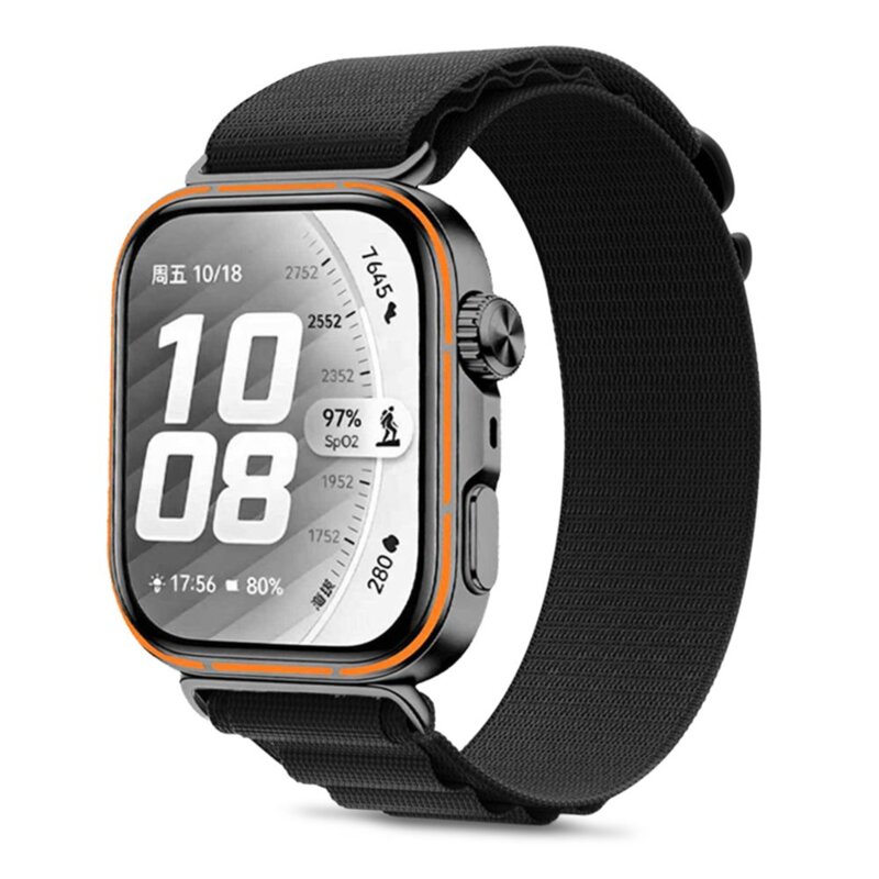 Pasek TECH-PROTECT Nylon Pro do Huawei Watch Fit 3/4/4 Pro/5/5 Pro Czarny