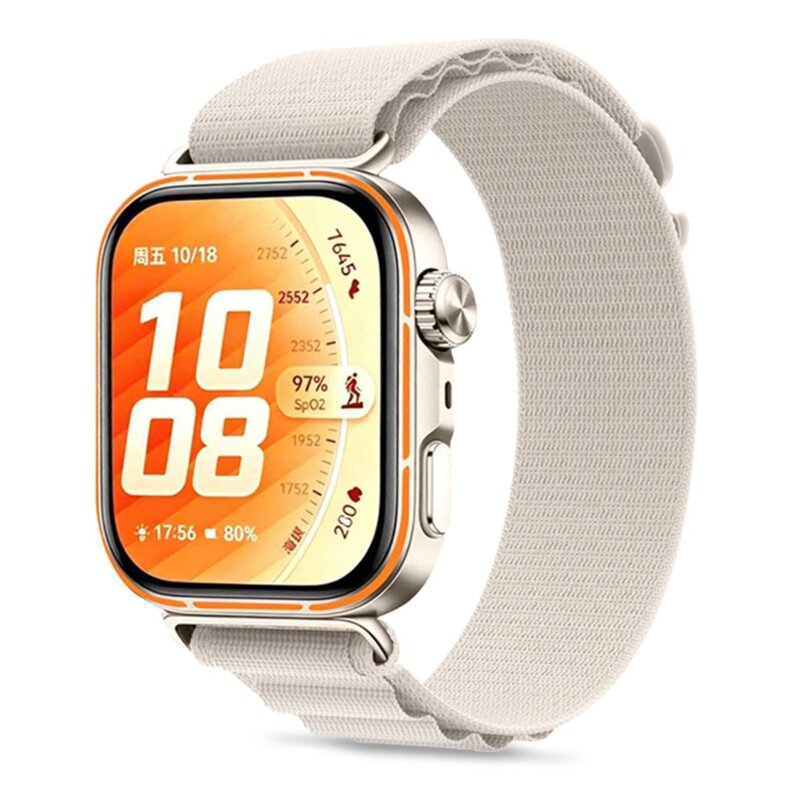 Pasek TECH-PROTECT Nylon Pro do Huawei Watch Fit 3/4/4 Pro/5/5 Pro Beżowy