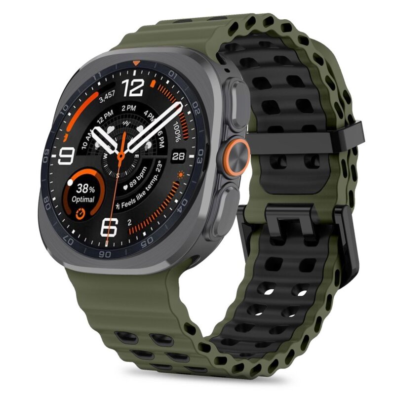 Pasek TECH-PROTECT Iconband Pro do Samsung Galaxy Watch Ultra 1-2 2024-2026 47 mm Zielono-Czarny