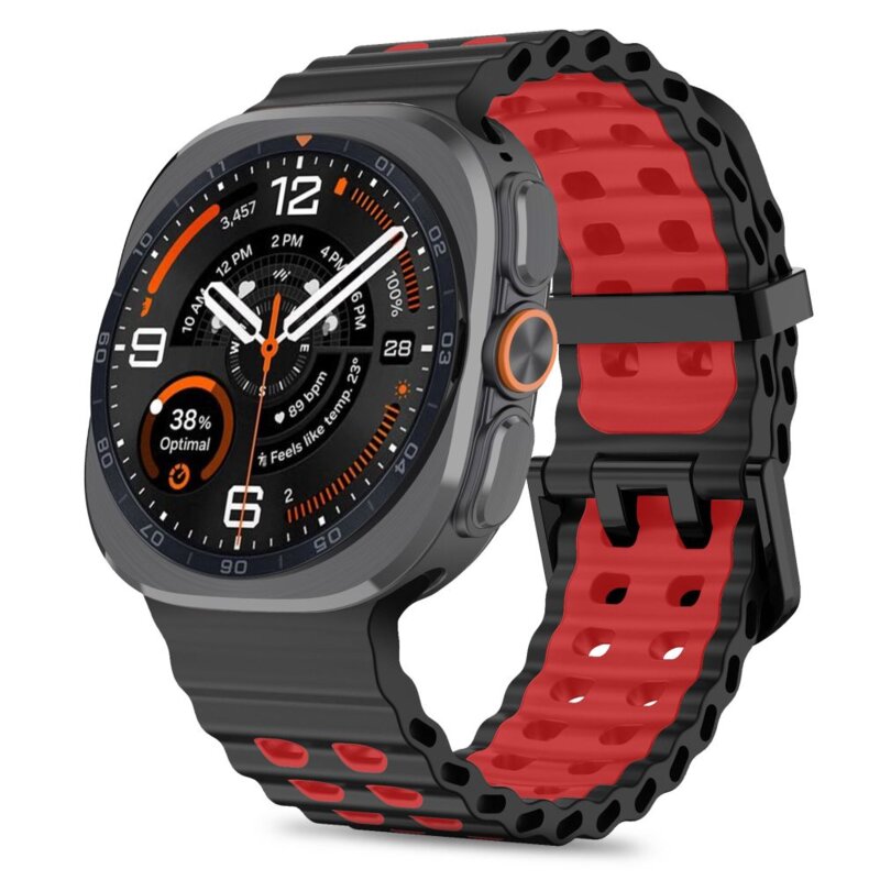 Pasek TECH-PROTECT Iconband Pro do Samsung Galaxy Watch Ultra 1/2 2024-2026 47 mm Czarno-Czerwony