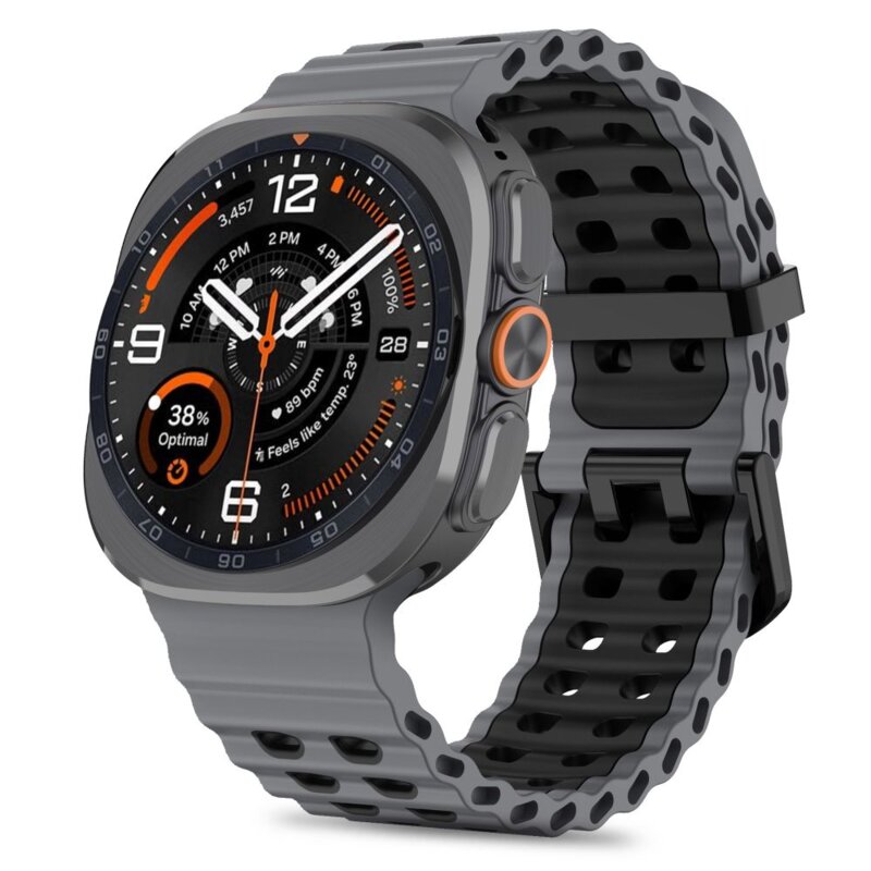 Pasek TECH-PROTECT Iconband Pro do Samsung Galaxy Watch Ultra 1-2 2024-2026 47 mm Szaro-Czarny