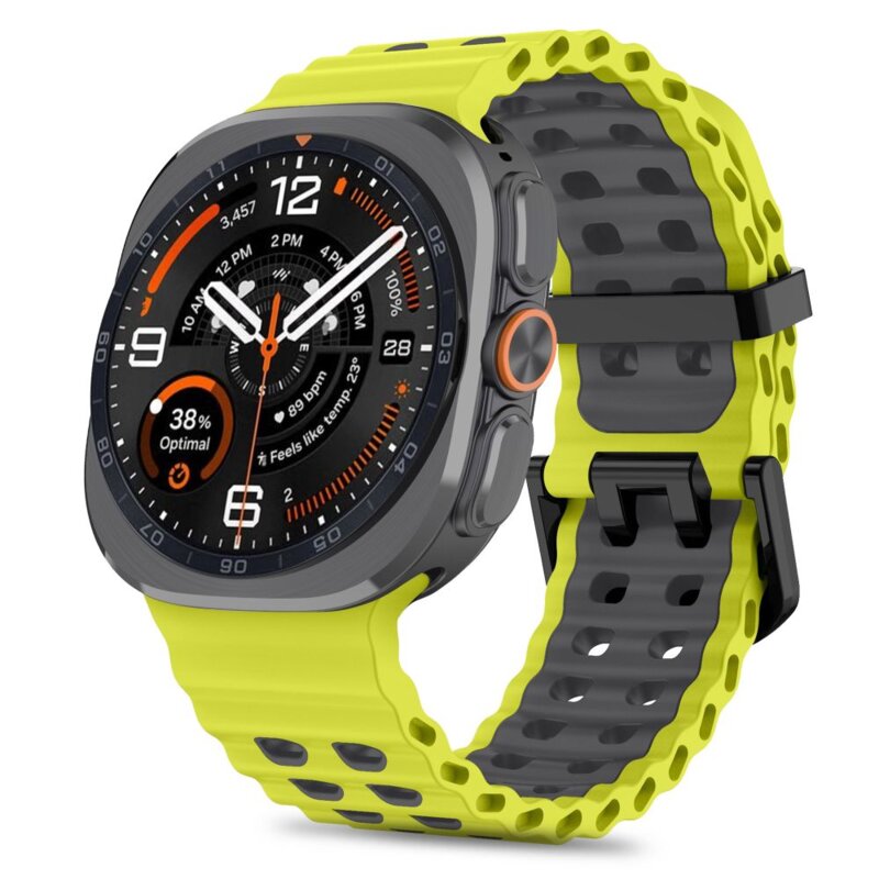Pasek TECH-PROTECT Iconband Pro do Samsung Galaxy Watch Ultra 1-2 2024-2026 47 mm Limonkowo-Czarny