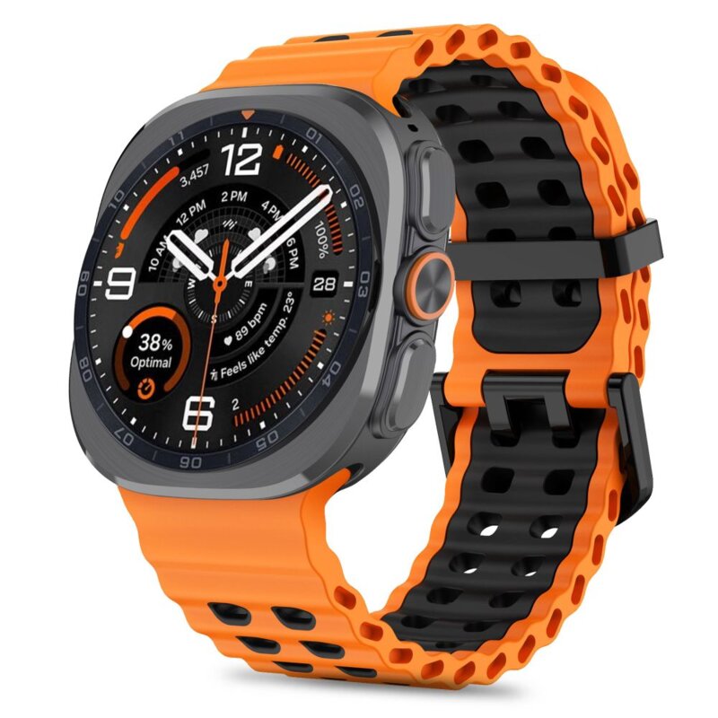 Pasek TECH-PROTECT Iconband Pro do Samsung Galaxy Watch Ultra 1-2 2024-2026 47 mm Pomarańczowo-Czarny