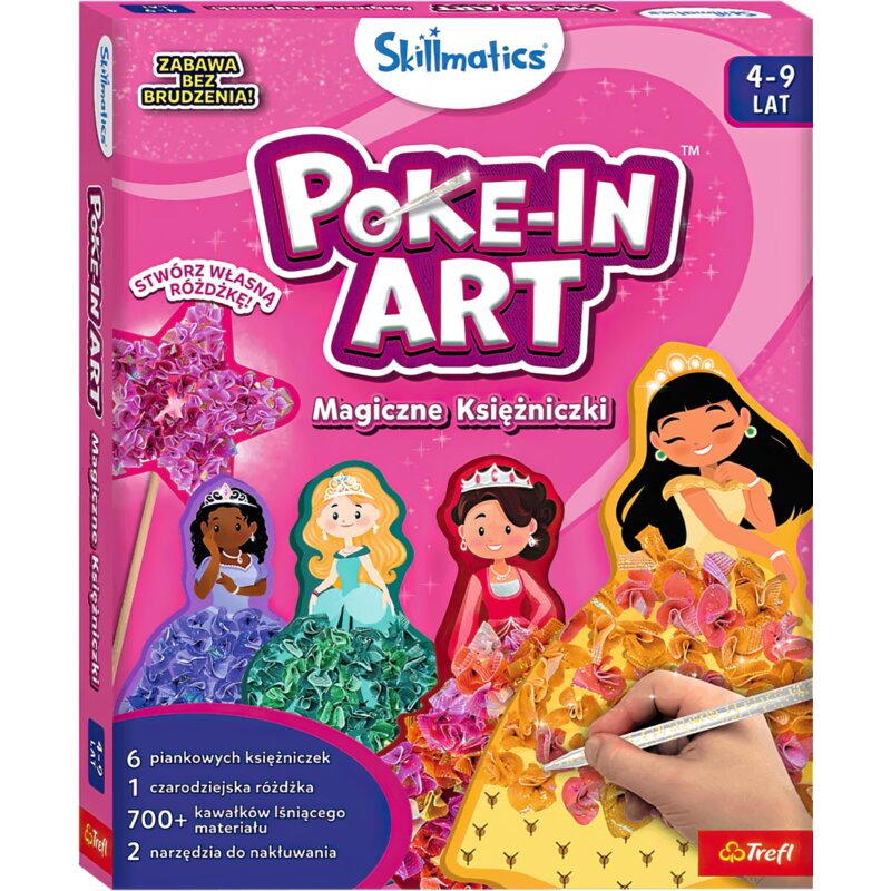 Zestaw kreatywny TREFL Skillmatics Poke-In Art Magiczne Księżniczki 62611