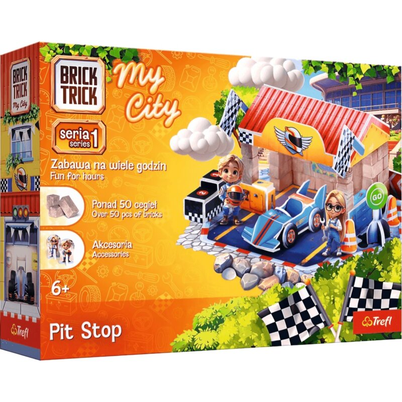 Klocki konstrukcyjne TREFL Brick Trick Pit Stop 62699