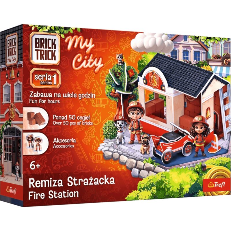 Klocki konstrukcyjne TREFL Brick Trick Remiza strażacka 62698