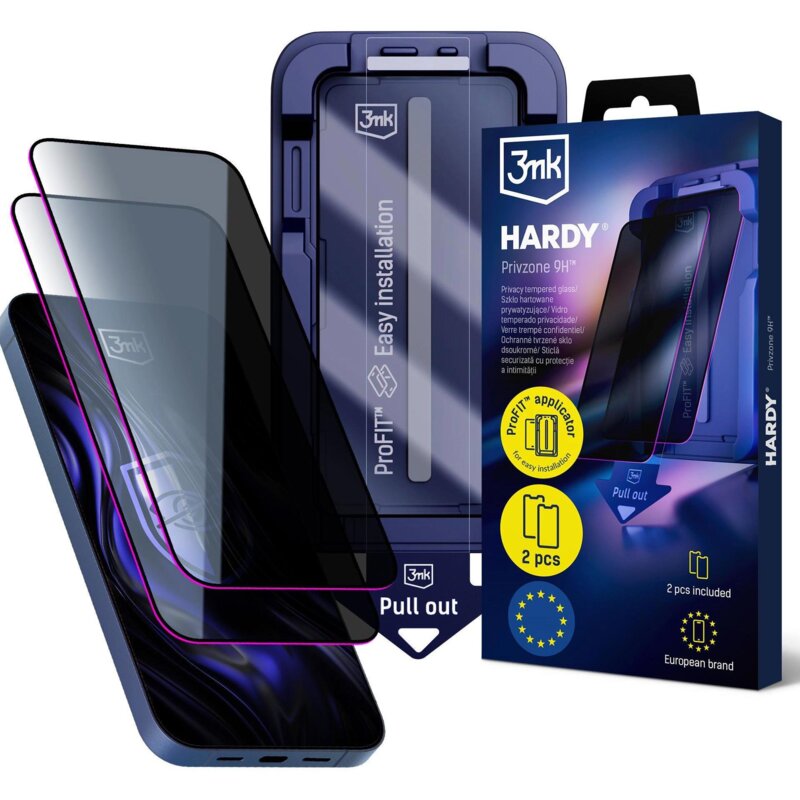 Szkło hartowane 3MK Hardy Privzone 9H do Apple iPhone 18 Pro Max (2 szt.)