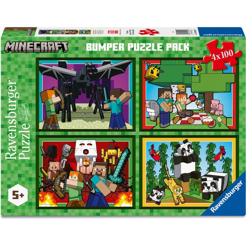 Puzzle RAVENSBURGER Minecraft Realms & Adventures 4w1 (400 elementów)