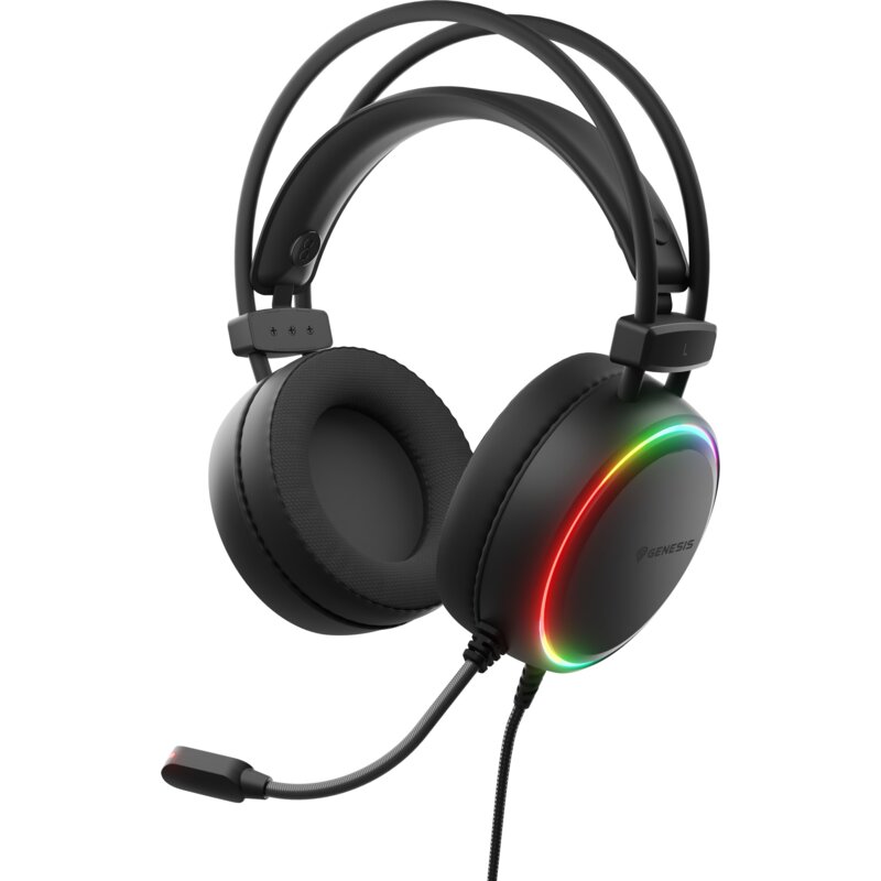 Słuchawki GENESIS Neon 614 USB, Nauszne, Dźwięk przestrzenny