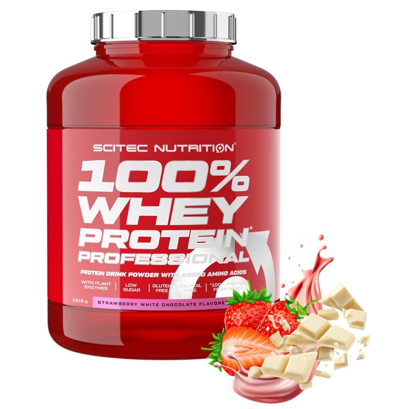Odżywka białkowa SCITEC NUTRITION 100 Whey Protein Professional Truskawka-biała czekolada (1816 g)